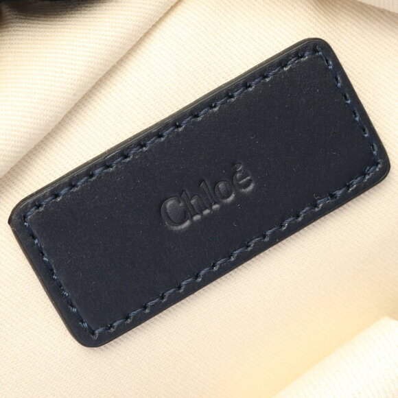 Chloe Canvas Backpack Beige Navy Blue - Picture 4 of 4